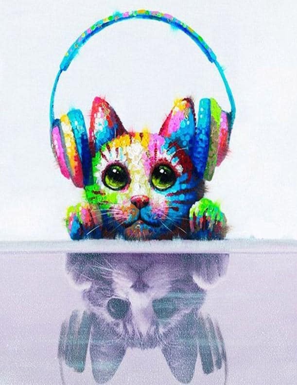 

Cute Abstract Cat – Paint By Numbers - 40*50CM, 501 Original