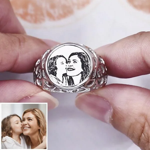 Custom Photo Engraved Ring