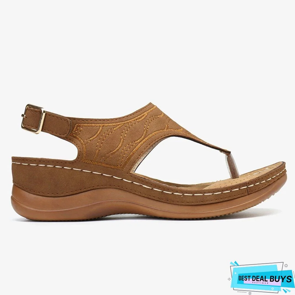 Embroidery Holiday Sandals