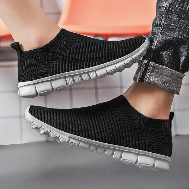 New Fashion Ultralight Comfortable Casual Shoes Couple Men Women Sock Mouth Walking Sneakers Soft Summer Big Size 47 Hot Sale