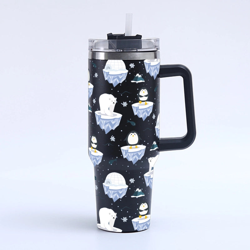 Christmas Cute Santa Claus Snowman Elk 201 Stainless Steel 304 Stainless Steel Thermos Cup 1 Piece