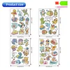 43 PCS DIY Diamond Painting Sticker Gem Sticker Crafts Kits (Dolphin Duck Pig)