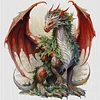 Christmas Pterosaur - 11CT Stamped Cross Stitch - 40*40cm - Dragon Xmas