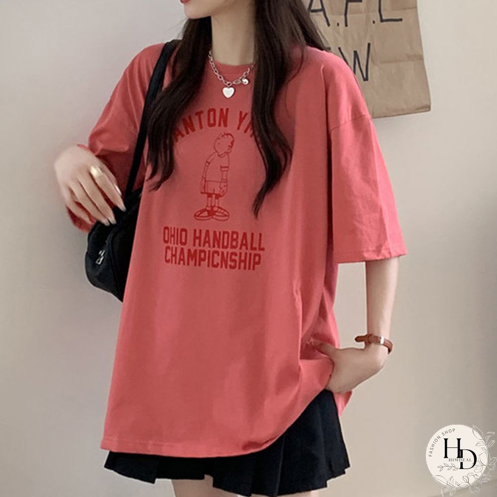 Spring Summer Letter White Shirts Women Loose Casual Print Tees Short Sleeves Student
