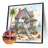 Diamond Painting-DIY Full Round Drill Beach House