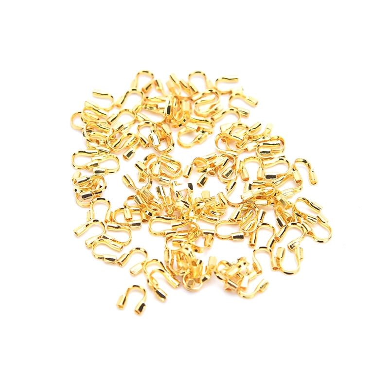 100pcs Stainless Steel Wire Protectors Wire Guard Guardian Protectors loops U Shape Clasps Connector For Jewelry Making Supplies