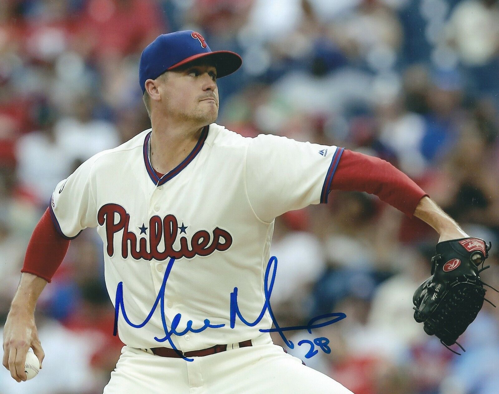 Signed 8x10 MIKE MORIN Philadelphia Phillies Autographed Photo Poster painting- COA