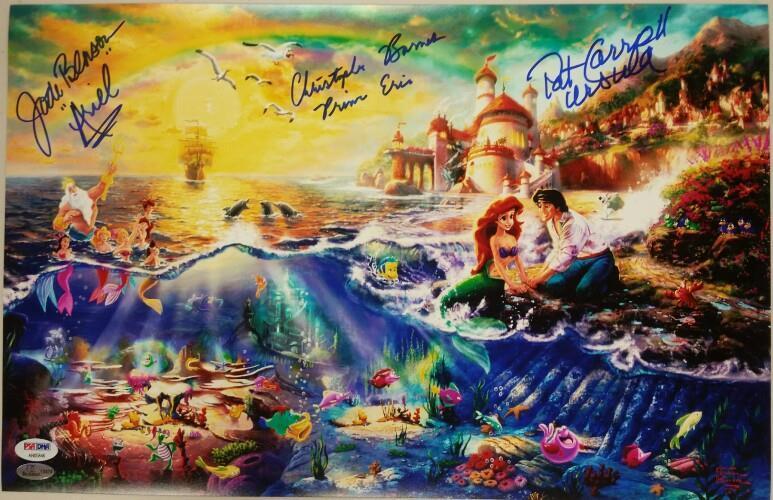 JODI BENSON Christopher Barnes PAT CARROLL Little Mermaid signed 11x17 Photo Poster painting PSA