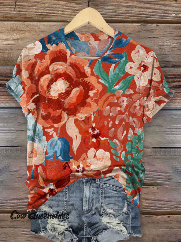 Vintage Art Print T-shirt Multicolor / S