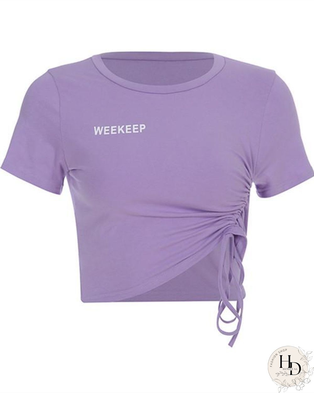 Women's Letter Print Short Sleeve Short T-Shirt