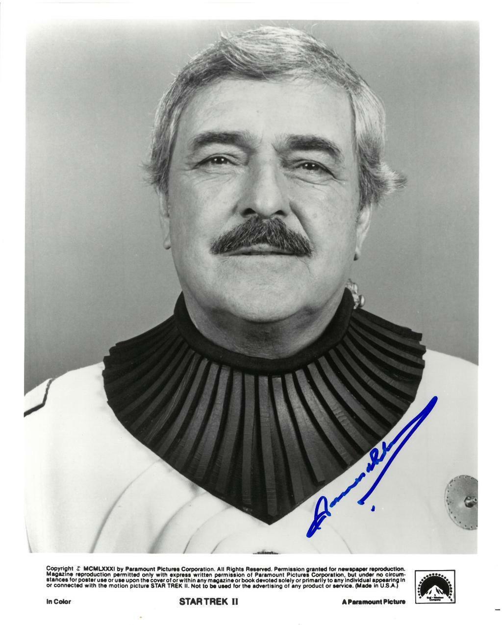 James Doohan Signed Star Trek II Autographed 8x10 B/W Photo Poster painting BECKETT #T29404