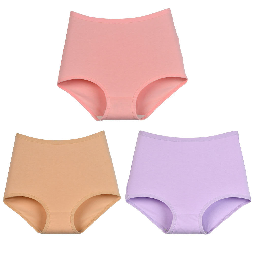 Xinkeke 3Pcs Women Cotton High Waist Panties Breathable Briefs  Plus Size Lingerie Seamless Ladies Panty Underpants Oversize Underwear