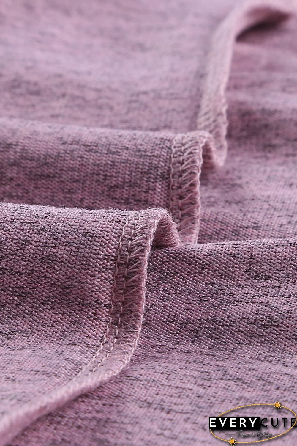 Splicing Sleeve Pink Knit Top