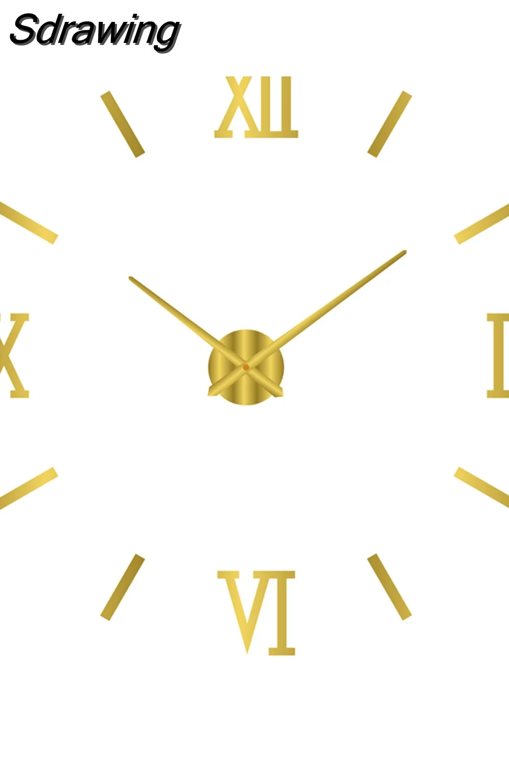 Sdrawing Wall Clock Luminous Frameless Wall Clocks DIY Digital Clock Wall Stickers Silent Clock for Home Living Room Office Wall Decor