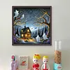 Halloween Haunted House-11CT Stamped Cross Stitch 50*50cm/19.69*19.69in