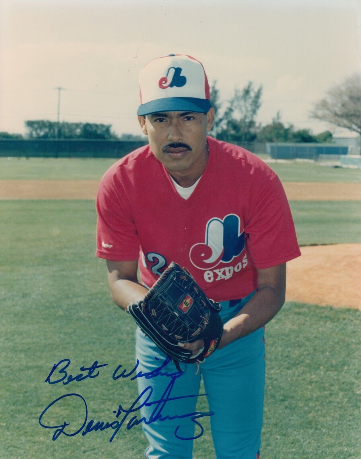 Dennis Martinez #0 8x10 Signed Photo Poster painting w/ COA Montreal Expos