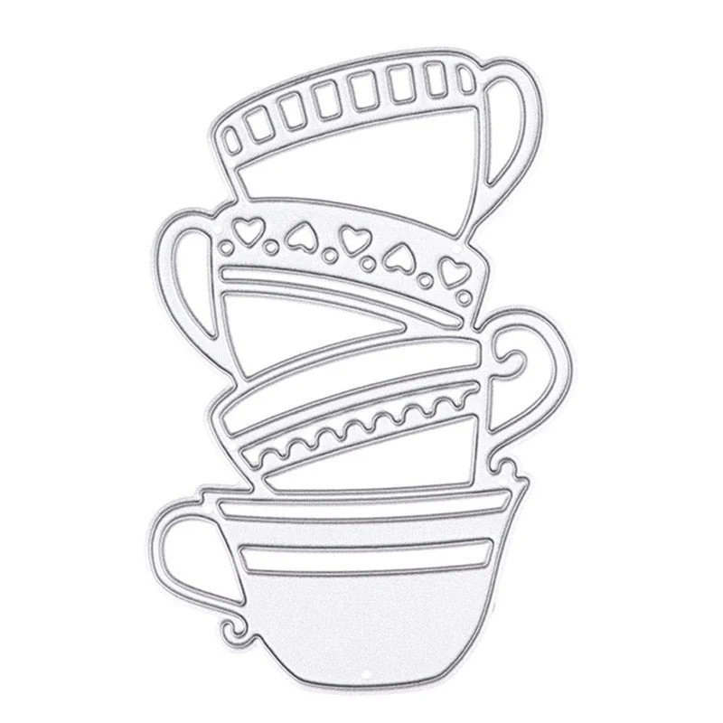 Tea Coffee Cup Metal Cutting Dies Stencils For DIY Scrapbooking Decorative Embossing Suit Paper Cards Die Cutting Template