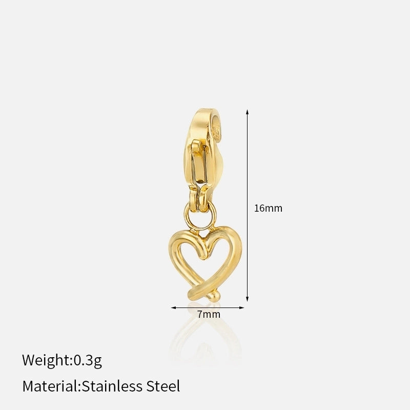Casual Minimalist Heart Shape Flower 304 Stainless Steel Artificial Rhinestones Zircon 18K Gold Plated Polishing Inlay Bracelets Necklace