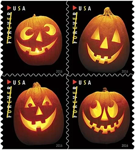 2016 USPS Jack o Lanterns Forever First Class Postage Stamps