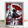 (Stamped/Counted) Woman Eiffel Tower-11CT Cross Stitch 40*55cm/15.75*21.65in