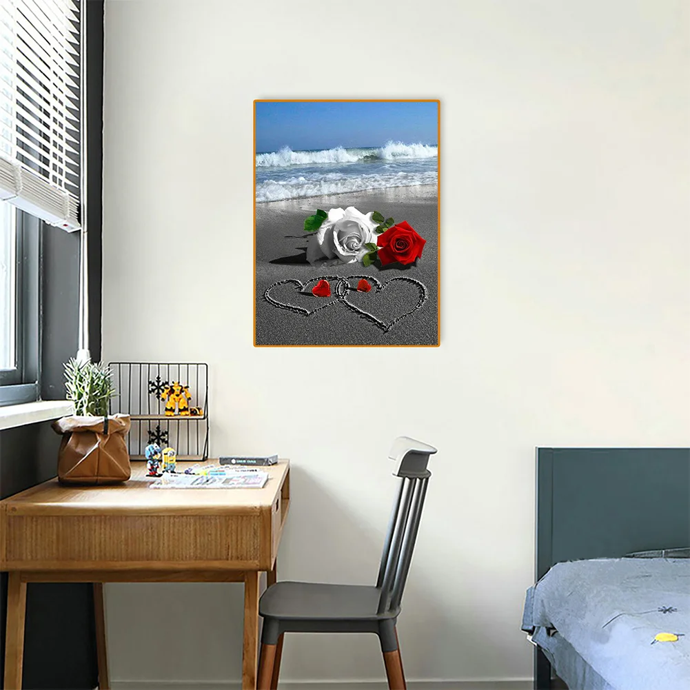 Diamond Painting - Full Round Drill - Valentine Love Rose(30*40cm)