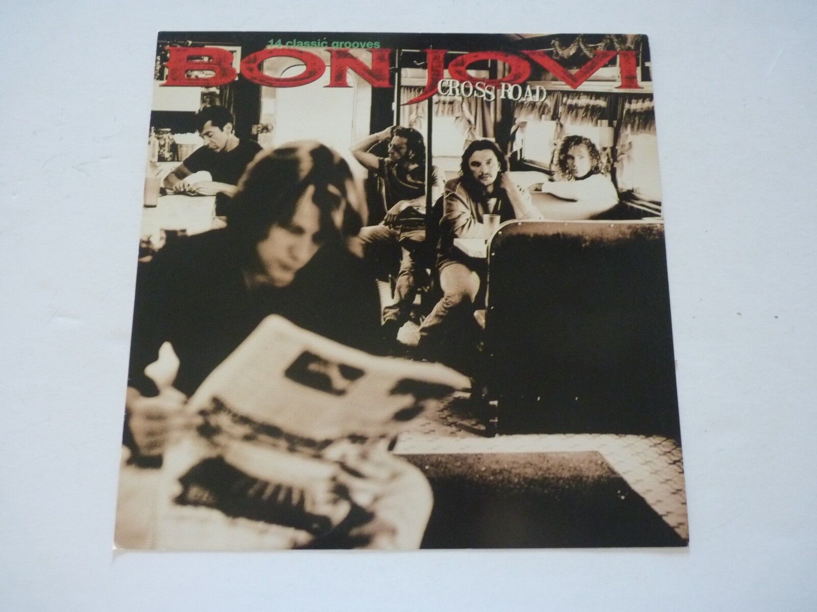 Bon Jovi Cross Road Promo LP Record Photo Poster painting Flat 12x12 Poster