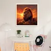 Sunset Lion King Full 11CT DIY Stamped Needlework Embroidery Kit 15.75x15.75inch Embroidery Needlepoint Starter Kits Cross Stitch Art and Crafts Kits for Beginners Adults Home Decor