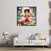 Lotus Fairy-11CT Stamped Cross Stitch 50*50cm/19.69*19.69in