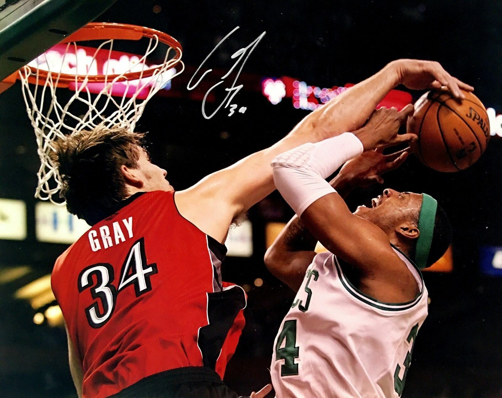 Aaron Gray Signed Toronto Raptors 8x10 Photo Poster painting  SHIP Autograph Auto