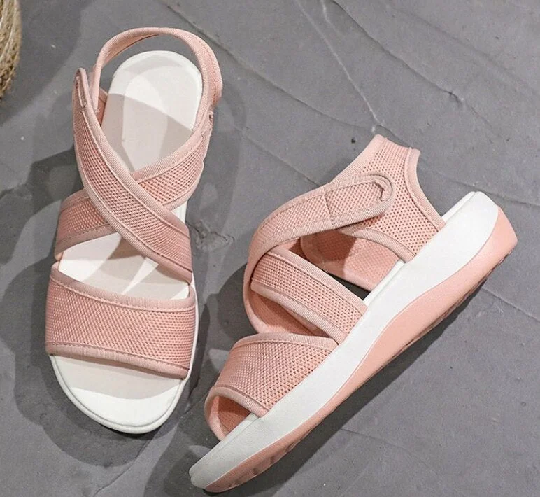 Elastic band womens sandals new fashion casual sports women's shoes breathable platform sandals women slides slippers