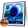 Diamond Painting-DIY Full Round Drill Blue Rose