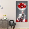 Flowers Lady-Full Round Diamond Painting(40x70cm)