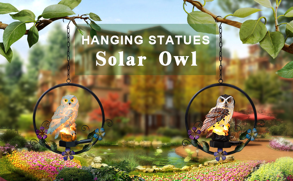 Solar Owl Garden Decorations