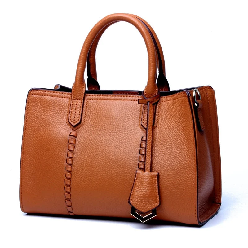 genuine leather messenger bags tote handbags women