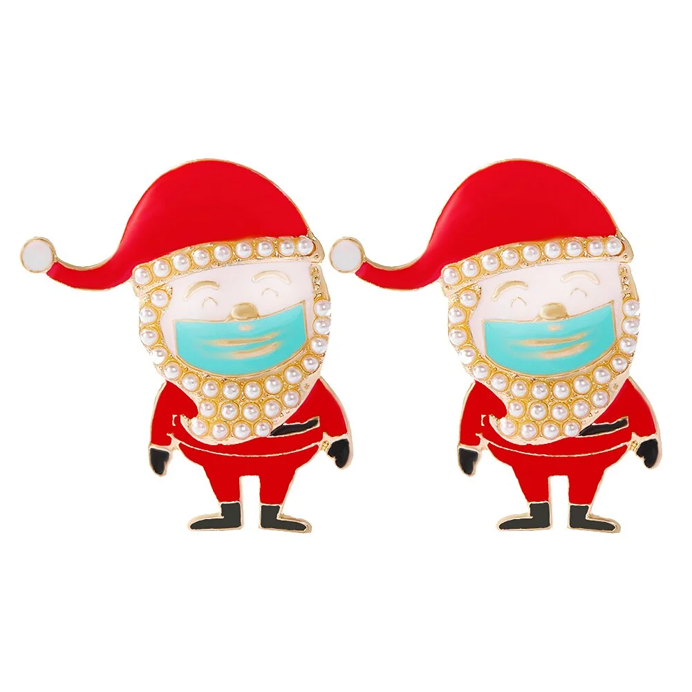Dvacaman Sparkle Christmas Tree Candy Cane Gingerbread House Christmas Cactus Snowman Santa Drop Earrings For Women Cute Jewelry
