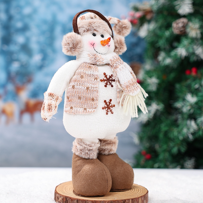 Tegooe Telescopic Plush Reindeer Christmas Decoration - Adjustable Height Holiday Doll