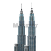 Moc The Petronas Towers 1:800 Scale