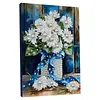 (30x40cm)DIY Pearl Painting Framed Flower Handmade Pearl Material Art Kit Living Room Decor