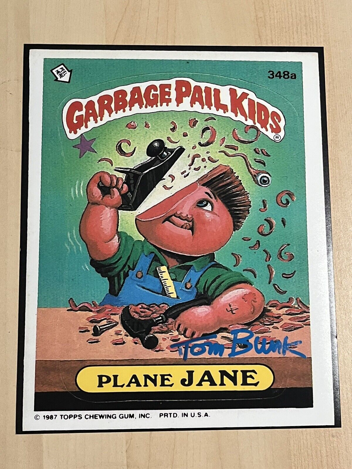 TOM BUNK SIGNED 8x10 Photo Poster painting AUTOGRAPHED GARBAGE PAIL KIDS CREATOR CARTOONIST COA