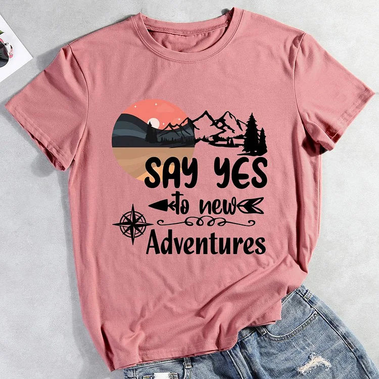 PSL Say yes to new adventures Hiking Tees -012135