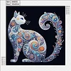 Diamond Painting-DIY Crystal Rhinestone Long-tailed Cat(Box Packaging)