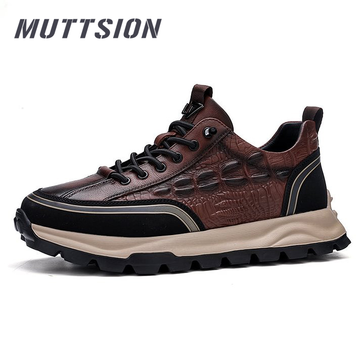 MUTTSION Alligator Leather Casual Sneakers MUTTSION.COM MUTTSION