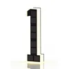 LED Illuminated Modern Address Sign Waterproof Personalized Solar Powered Address Number Dusk To Dawn Adhesive Or Screw Mount for Outside House Light Up Courtyard Hotel Bar