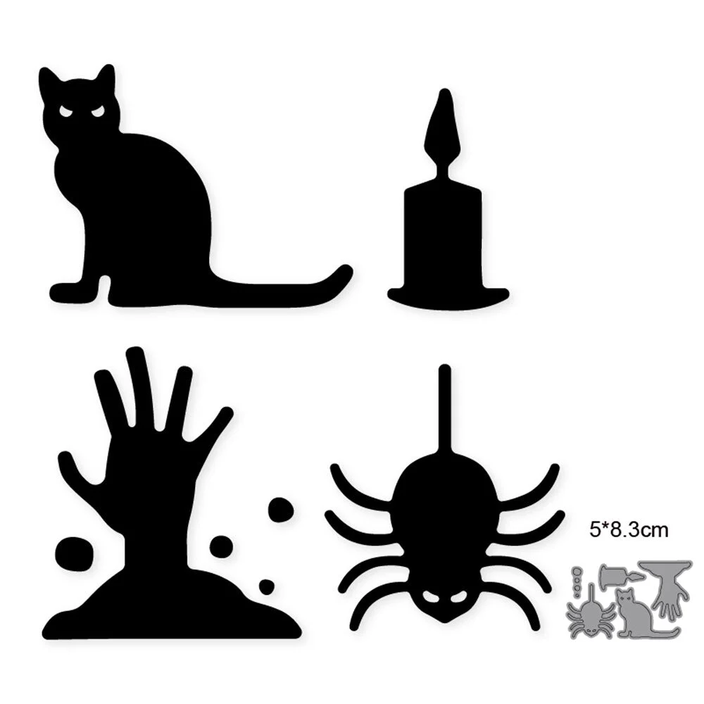 Customized Dies Halloween Bat Pumpkin Ghost Metal Cutting Dies Scrapbooking Dies For DIY Craft Paper Card Making Stencils Dies
