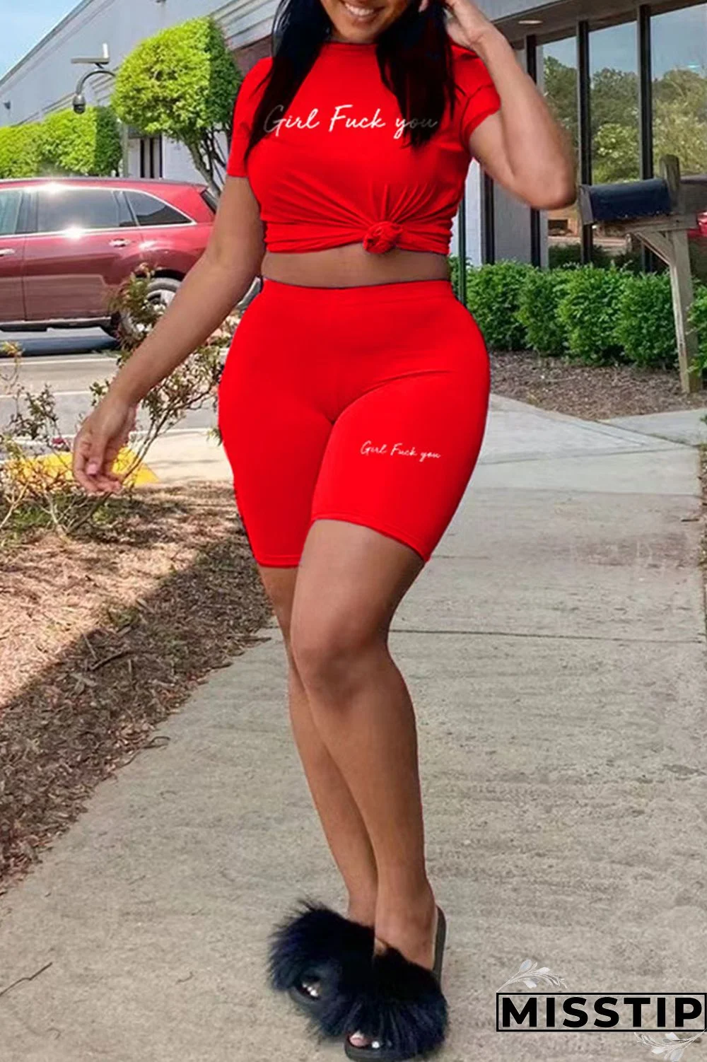 Black Casual Letter Print Patchwork O Neck Plus Size Two Pieces