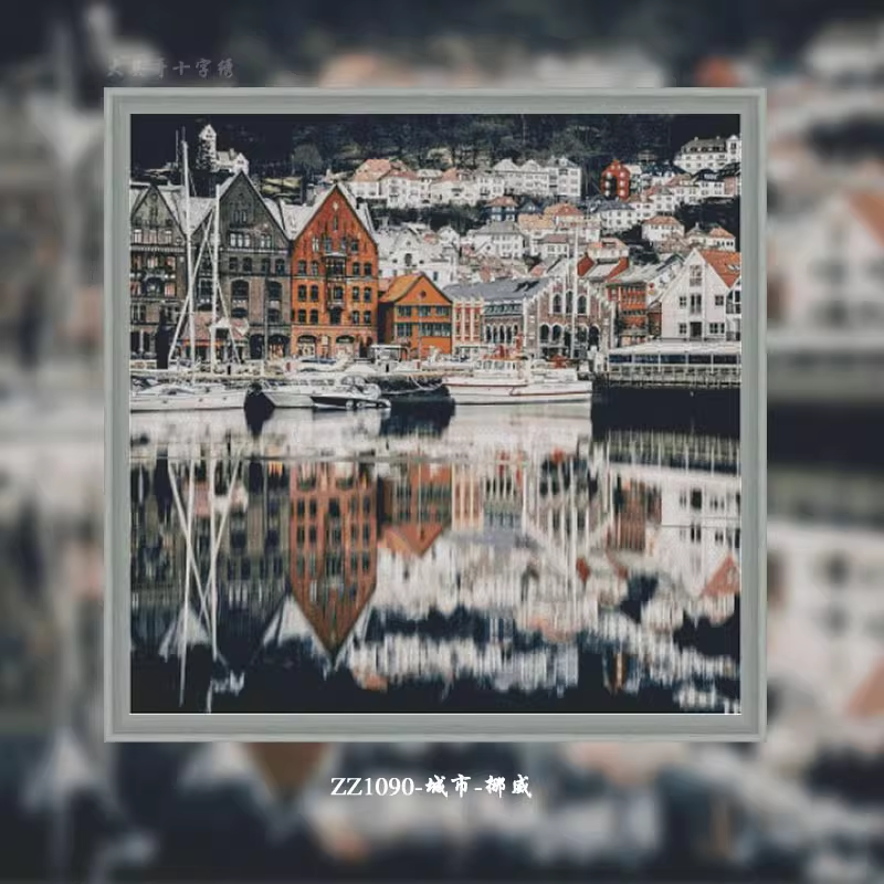 【ZZ1090-City Norway】 Painting Fairy Cross Stitch