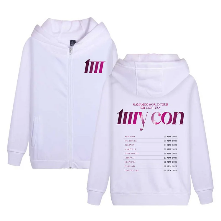 MAMAMOO World Tour MY CON in USA Schedule Zip-Up Hoodie