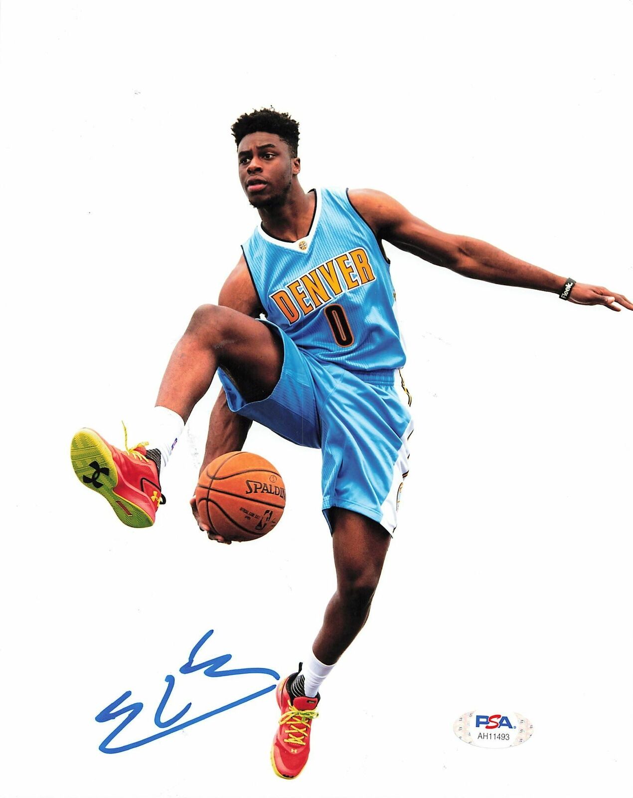 Emmanuel Mudiay signed 8x10 Photo Poster painting PSA/DNA Denver Nuggets Autographed Jazz