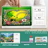 Calendrier mensuel sur table &agrave; table &agrave; table en diamant en jardin paysager en diamant janvier 2027 - d&eacute;cembre 2028 planificateur de petit calendrier de bureau 24 mois pour le salon, chambre, bureau bureau offrant cadeaux