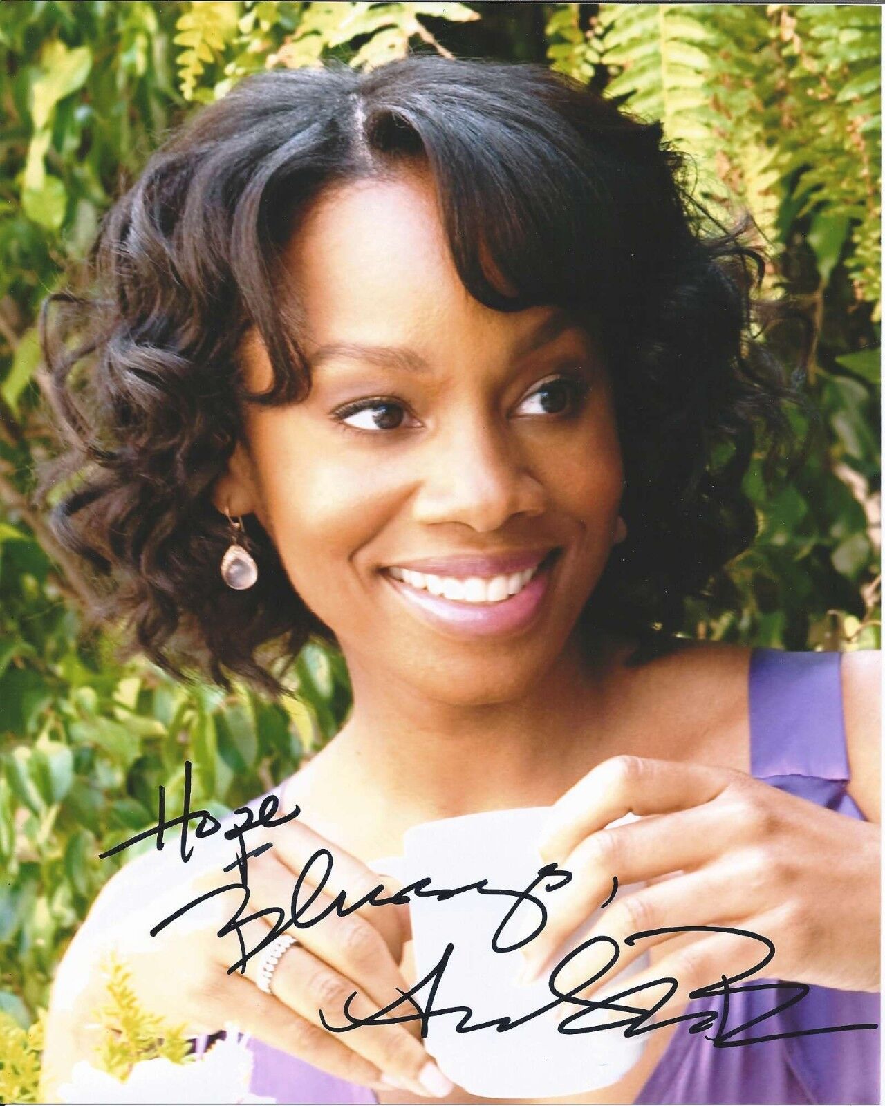 ANIKA NONI ROSE HAND SIGNED 'THE PRINCESS AND THE FROG' 8X10 Photo Poster painting B W/COA TIANA